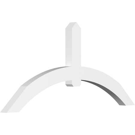 Ekena Millwork Archdale Architectural Grade PVC Gable Bracket, 84"W x 38 1/2"H x 4"D x 6"F, 11/12 Pitch GBP084X39X0406ARC00